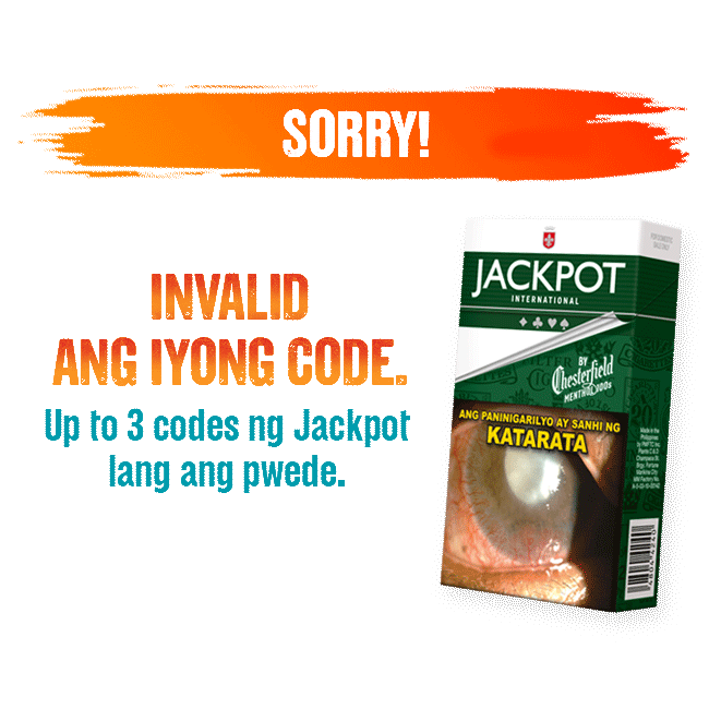chesterfield cigarettes code Input Pack Code